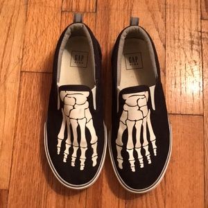 Gap Kids Skeleton Glow in the Dark Slip Ons